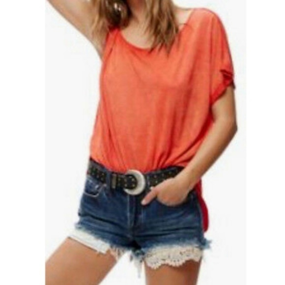 Free People Pluto One Shoulder Asymmetrical Top
